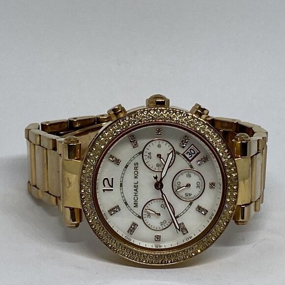 Michael Kors Parker MK5491 Women's Gold Stainless Steel Analog Dial Watch VK717 - Picture 7 of 12